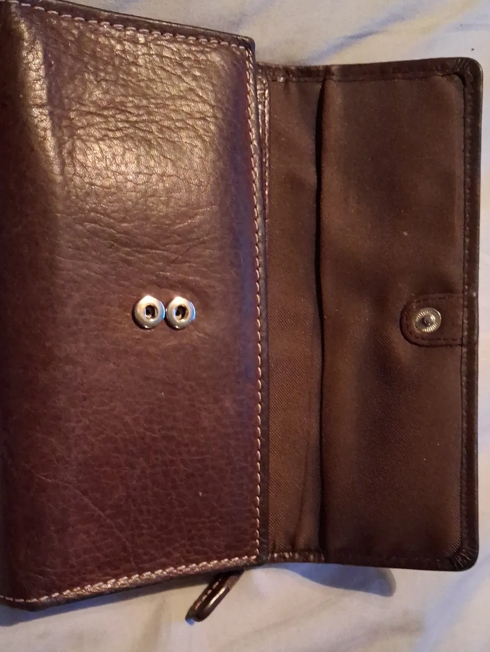 Fossil Dark Brown Leather Trifold Wallet